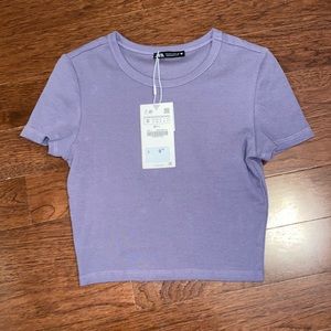 ZARA PURPLE CROP TOP